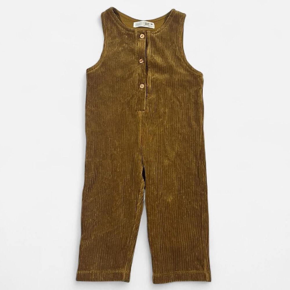 Zara Women's Brown and Tan Jumpsuit